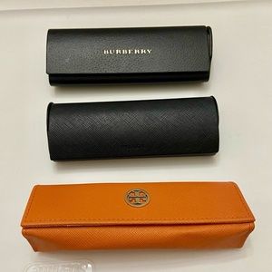Three Sunglasses Cases- Burberry, Prada and Tory Burch